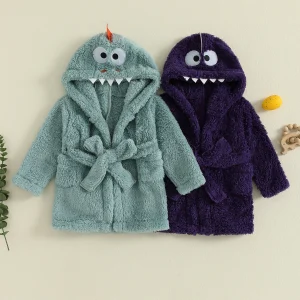 Animal Hooded Bathrobe Soft Fleece