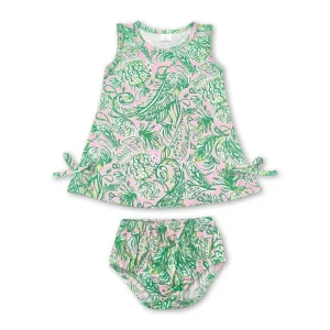 Girls Flowers Tunic Top Set