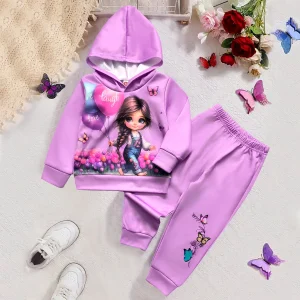 Casual Hooded Sweat Pant Set