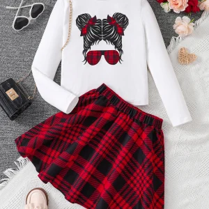 Fashion Top and Pleated Skirt Set
