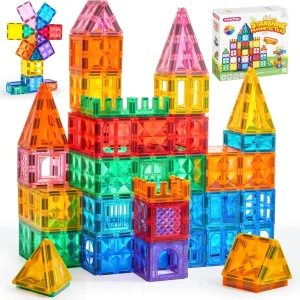 Magnetic Building Tiles Durable and Creative 66 PCS