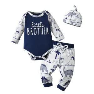 Newborn Boy Romper, Pants Set
