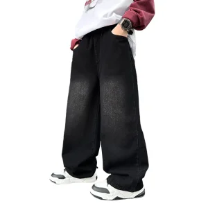 Black Jeans Wide Straight Leg